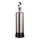 P-PLUS INTERNATIONAL Stainless Steel Olive Oil Dispenser Bottle | Glass Cooking Oil &amp; Vinegar | Cruet for Kitchen and BBQ 500ml | Pack 1 New Cap