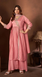 P Three Pluse Embroidered Kurta Palazzo