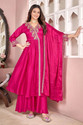 P Three Pluse Embroidered Kurta Palazzo 