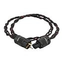 P103 Mains Power Cord Cable HiFi CD Amplifier Amp EU Power Plug Cable Braided AC Power Kabel(EU Power Cable,2m)