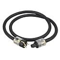 P122 Hi-End Pure Copper AC Power Cable for HiFi Audio US/EU Cord with P-029/P-029E(EU verion,1m)