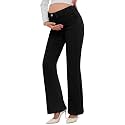 PACBREEZE Women's Maternity Flare Jeans Mid-Rise Stretchy Bell Bootcut Jeans Denim Pregnancy Pants, S-XXL