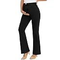PACBREEZE Women's Maternity Flare Jeans Mid-Rise Stretchy Bell Bootcut Jeans Denim Pregnancy Pants, S-XXL