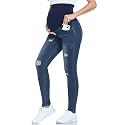 PACBREEZE Women's Maternity Jeans Over Belly Skinny Stretchy Denim Pants Comfy Slim Pregnancy Pants