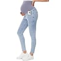 PACBREEZE Women's Maternity Jeans Over Belly Skinny Stretchy Denim Pants Comfy Slim Pregnancy Pants