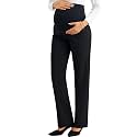 PACBREEZE Women's Maternity Pants for Work Over-Bump Pregnancy Casual Stretchy Straight Dress Pants with Pockets