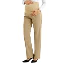 PACBREEZE Women's Maternity Pants for Work Over-Bump Pregnancy Casual Stretchy Straight Dress Pants with Pockets