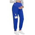 PACBREEZE Women's Maternity Scrubs with 6 Pockets, Workwear Maternity Jogger Scrubs Pregnancy Pants, S-XXL