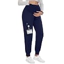 PACBREEZE Women's Maternity Scrubs with 6 Pockets, Workwear Maternity Jogger Scrubs Pregnancy Pants, S-XXL