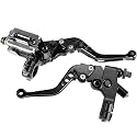 PACEWALKER Universal Motorcycle 7/8" 22mm Handlebar Brake Master Cylinder Clutch Lever CNC Left &amp; Right Set for Honda Kawasaki Suzuki Yamaha