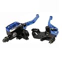 PACEWALKER Universal Motorcycle 7/8" 22mm Handlebar Brake Master Cylinder Clutch Lever CNC Left &amp; Right Set for Honda Kawasaki Suzuki Yamaha Blue