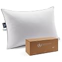 Pacific Coast Bed Pillow, Luxury Hotel Goose Feather and Down Pillow for Sleeping with 100% Cotton Shell, Medium-Firm, Standard Size