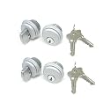 Pacific Doorware Aluminum Door Lock Mortise Cylinder & Thumbturn, 2-Pack