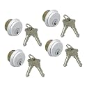 Pacific Doorware Commercial Mortise Cylinder Lock - Aluminum Silver, 4 Pack