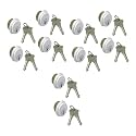 Pacific Doorware Storefront Door Mortise Lock Cylinders, Aluminum, 10 Pack