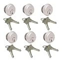 Pacific Doorware Storefront Door Mortise Lock Cylinders, Aluminum, 6 Pack