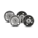 Pacific Dualies 43-1608 Polished 17 Inch 8 Lug Stainless Steel Wheel Simulator Kit for 2005-2025 Ford F350 Truck