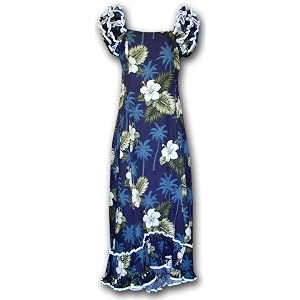 Pacific Legend Hawaiian Muumuu Hibiscus Island Long