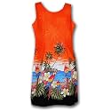 Pacific Legend Women's Parrot Hawaiian Short Tank Dress (M