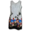 Pacific Legend Women's Parrot Hawaiian Short Tank Dress (M