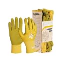 PACIFIC PPE 6 Pairs Gardening Gloves for women, Rubber Coated Garden Gloves, Ladies Yard Work Gloves, Breathable, Yellow, Medium