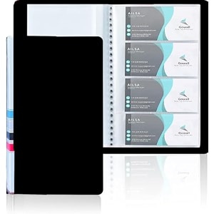 pack of 1 business card holders these card holder holds businessvisiting id card book case black 480 pocket