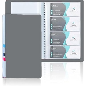 pack of 1 business card holders these card holder holds businessvisiting id card book case grey 240 pocket
