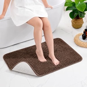 pack of 1 quick dry water absorbing rectangular micro floor mat  anti-skid amp non-slip cushion doormat for home kitchen office washroom - r_coffee 40x60 cm