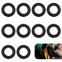 Pack-10 M14 Oil Pan Drain Screw Gasket, Anti-stretch Rubber Seal Washer, Replacement OEM #F5TZ-6734-BA 097-139 5066453 72907 20453 Accessories, Compatible with Ford Lincoln (Black)