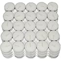 eCraftIndia Set of 100 White Wax Unscented Tea Light Candles | T Light Candles | Navaratri Diwali Decoration Items for Home Decor | Christmas Diwali Gifts Items for Family and Friends