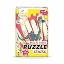 Pack of 2 Animal Puzzle Sticks for Kids 2-4 Years | Educational Montessori Jigsaw Puzzle | Early Learnin Animal Names Dinosaur, Zebra| Puzzle & Scrabble Game for Kids