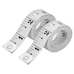 pack of 2 fabric tape measure white 60 inch 150 cm