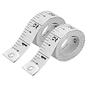 Pack of 2 Fabric Tape Measure, White, 60 inch, 150 cm
