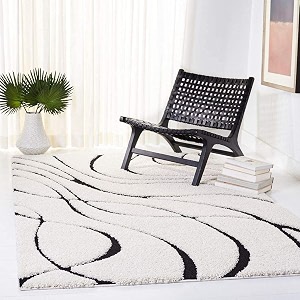Pack of 2 Geometric Wave Shaggy Carpet