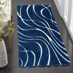 Pack of 2 Geometric Wave Shaggy Carpet