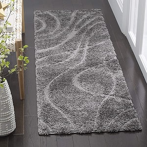 Pack of 2 Geometric Wave Shaggy Carpet