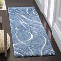 Pack of 2 Geometric Wave Shaggy Carpet
