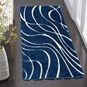 Pack of 2 Geometric Wave Shaggy Carpet