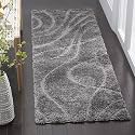 Pack of 2 Geometric Wave Shaggy Carpet