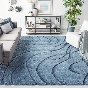 Pack of 2 Geometric Wave Square Shaggy