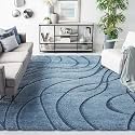 Pack of 2 Geometric Wave Square Shaggy