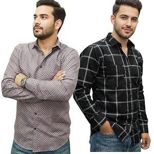 Pack of 2 Mens Cotton Fabric Button