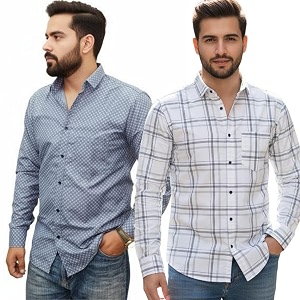 Pack of 2 Mens Cotton Fabric Button