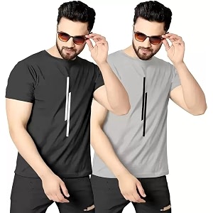 Pack of 2 Men Tshirt Half Sleeves