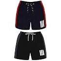 Pack 2 Polyester Sports Shorts for Boys &amp; Girls with Zipper Pockets