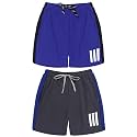 Pack 2 Polyester Sports Shorts for Boys &amp; Girls with Zipper Pockets