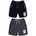 Pack 2 Polyester Sports Shorts for Boys &amp; Girls with Zipper Pockets