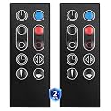 [Pack of 2] Replacement Fan Remote Control fits for Dyson Fan AM09, Black