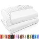 Pack of 2 Twin Fitted Sheet, Fits Up to 16 Inch Deep Pocket, White