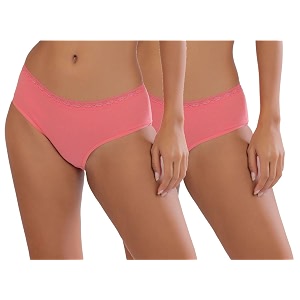 Pack of 2 Women Hipster Pink Panty